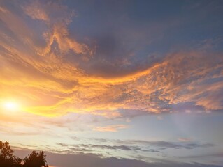 sunset in the mountains