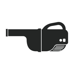 Vacuum cleaner vector black icon. Vector illustration electric vacuum on white background. Isolated black illustration icon of cleaner.