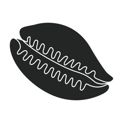 Shell sea vector black icon. Vector illustration sea shell on white background. Isolated black illustration icon of seashell.