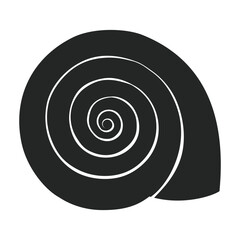 Shell sea vector black icon. Vector illustration sea shell on white background. Isolated black illustration icon of seashell.