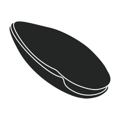 Shell sea vector black icon. Vector illustration sea shell on white background. Isolated black illustration icon of seashell.