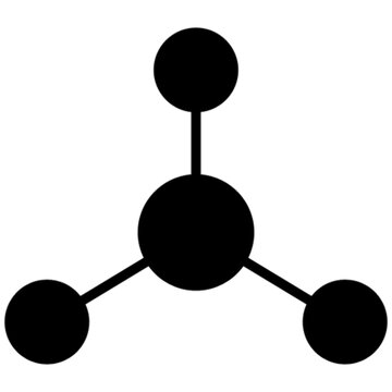 black molecule diagram on white background clip art preview