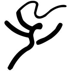 rhythmic gymnastics vector, icon, symbol, logo, clipart, isolated. vector illustration. vector illustration isolated on white background.