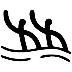 synchronized swimmers vector, icon, symbol, logo, clipart, isolated. vector illustration. vector illustration isolated on white background.