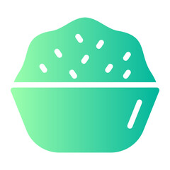 rice bowl gradient icon