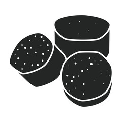 Stem sugar cane vector icon.Black vector icon isolated on white background stem sugar cane.