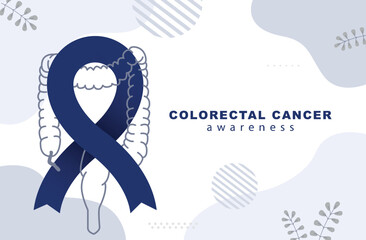 National Colorectal Cancer Month, Colorectal Cancer Awareness. Vector illustration. Treatment and prevention. Digestive system. Medicine and health concept