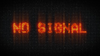 No Signal digital background in VHS glitch style