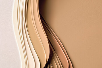 Beige and brown paint abstract background. AI generated image.