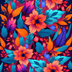 seamless background with flowers