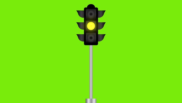 Traffic   lights with green background
