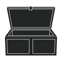 Chest treasure vector icon.Black vector icon isolated on white background chest treasure.