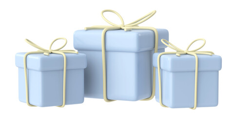 3D gift box. 3D illustration.