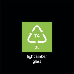 recycle code icon color square vector template