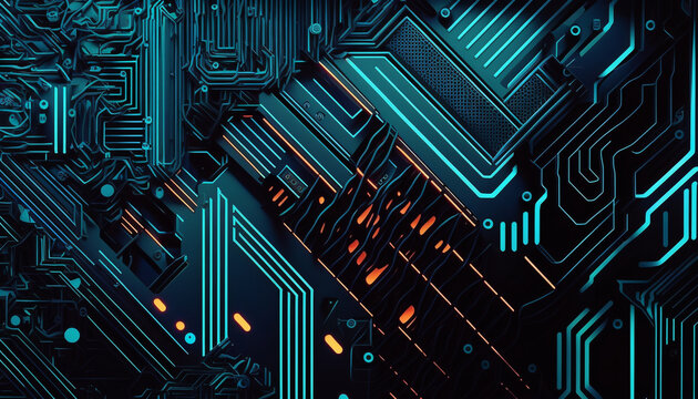 Abstract circuit board background