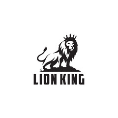 MODERN LION KING ILLUSTRATION VECTOR LOGO 