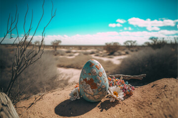 Fototapeta na wymiar Easter eggs day, Background, generative ai