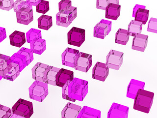 3d rendered abstract bright purple background with square shape