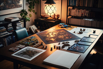 Role Playing Game Table Interior Design - AI Generated