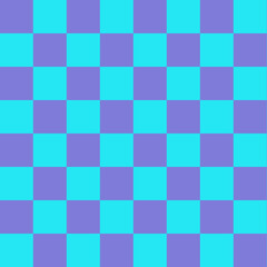 Purple and blue chessboard background.Chess Pieces Seamless pattern. Flat style chess .