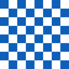 Color white and blue squares in a checkerboard pattern. Abstract background..Checkerboard, chessboard, seamless pattern.	