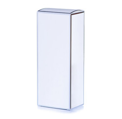 Naklejka premium White box pack on white background isolation