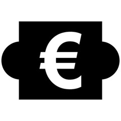 euro ticket vector icon symbol logo clipart isolated. vector illustration. vector illustration isolated on white background.