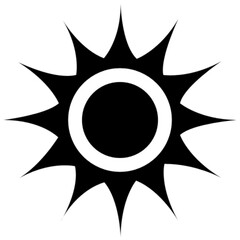 sun vector, icon, symbol, logo, clipart, isolated. vector illustration. vector illustration isolated on white background.