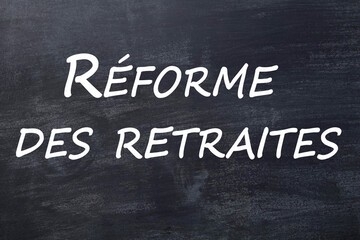Obraz premium Réforme des retraites en France