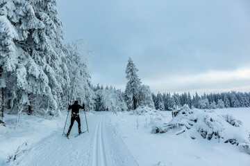 Sch&ouml;ne Winterlandschaft auf den H&ouml;hen des Th&uuml;ringer Waldes bei Oberhof - Th&uuml;ringen - Deutschland