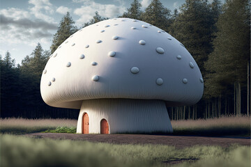 Mushrooms in the grass