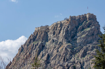 View of the historical castle in Afyon