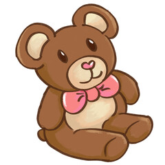 Osito de peluche con moño