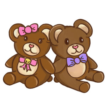 Pareja de osos de peluche