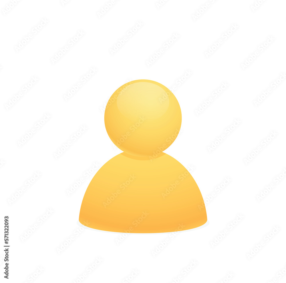 Poster blank avatar photo placeholder icon. add or remove user icon. yellow user icon for ui design. vector
