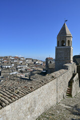 Panoramic view of Bovino, a medieval village in the province of Foggia in Italy.