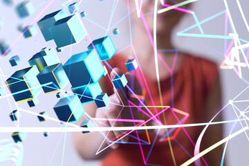 conference Digital Network and data concept 3d