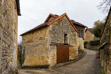 Fototapeta premium Saint Amand de coli is old medieval town, Perigord Noir in Dordogne, France.