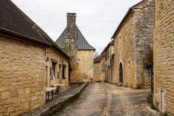 Saint Amand de coli is old medieval town, Perigord Noir in Dordogne, France.