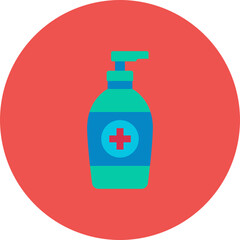 Antiseptic Multicolor Circle Flat Icon