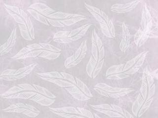 Abstract leaves in oriental style. Boho style pattern.
