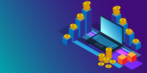 concept stock market investment,currency exchange,online investment background.business illustration