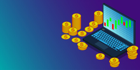 concept stock market investment,currency exchange,online investment background.business illustration