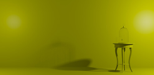 TAVOLINO VINTAGE CON GABBIA