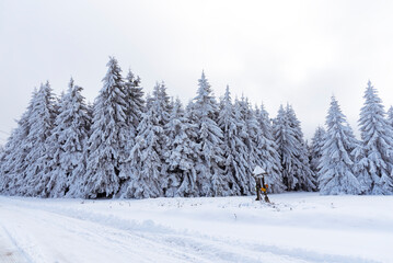 Obraz premium Winter landscape of the mountain.