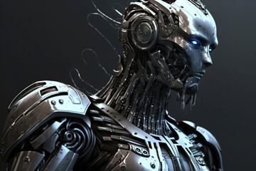 humanoid robot representing the rise of artificial intelligence.Generative Ai