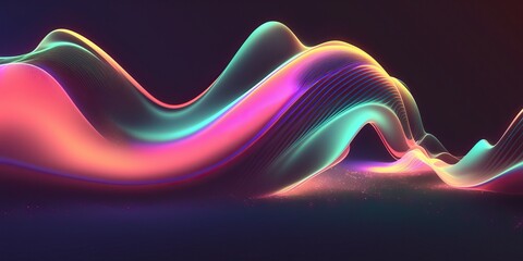 Abstract fluid 3d background render, colorful, generative ai