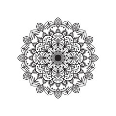 mandala with floral shapes