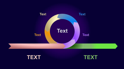 Virtuous agile circle diagram, wheel of six-sixth methodology, six parts graphic explanation virtuous cycle sprint.