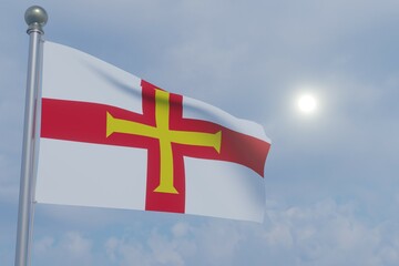 National Flag in the Sun - Guernsey